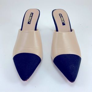 HMSZ Tan & Black Mules